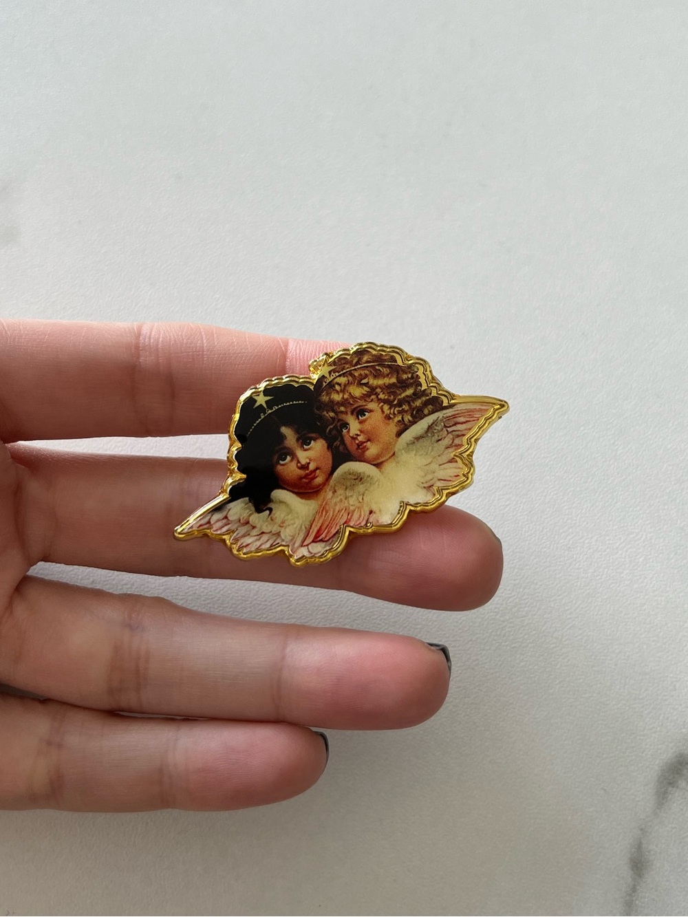 Vintage Fiorucci angel pin / brooche